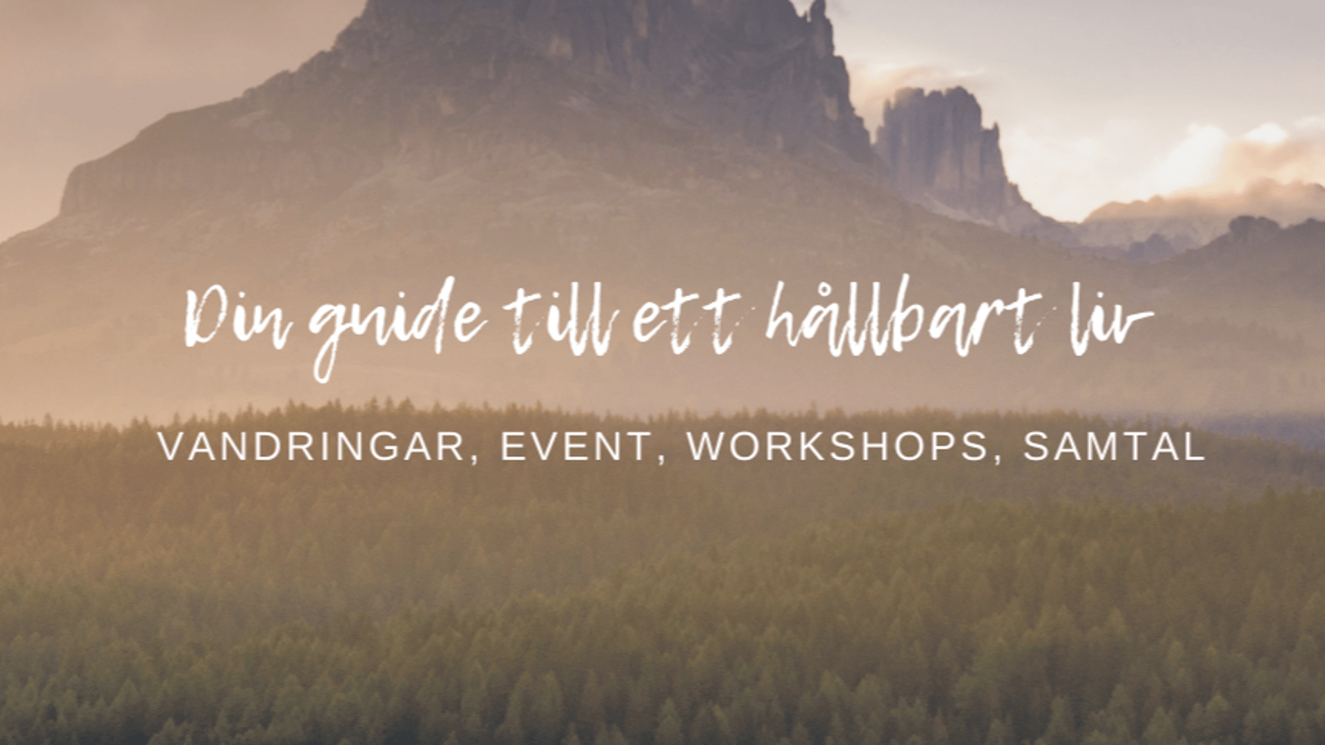 Din guide till ett hållbart liv, samtalsterapi, walk and talk och temavandringar med fokus på personlig utveckling, inre hållbarhet och välbefinnande.